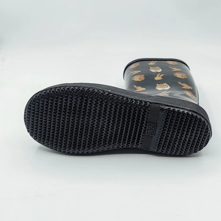 Chinese Fad Print Waterproof Children Wellies
