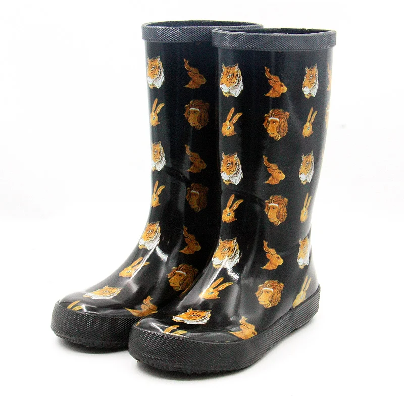 Chinese Fad Print Waterproof Children Wellies