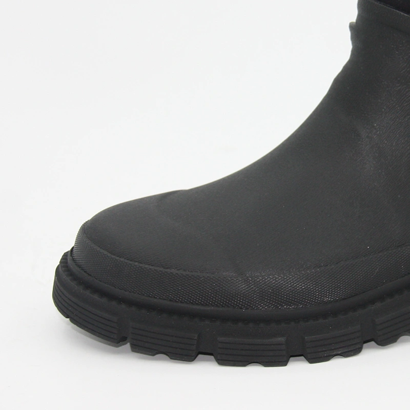 Neoprene lined ankle high Chelsea rain boots