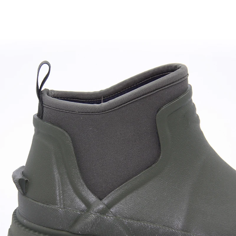 Neoprene lined ankle high Chelsea rain boots