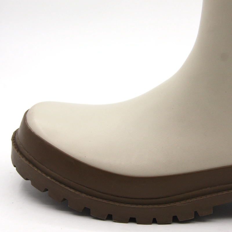 Ladies rubber ankle wellington boots with zips