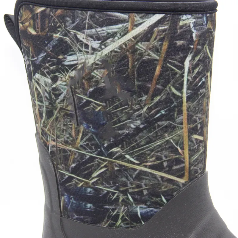 Camo neoprene rubber hunting boots collection