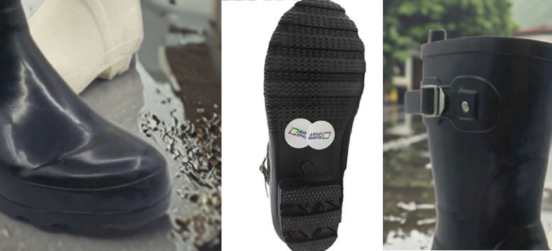 Fashionable ladies rubber boots