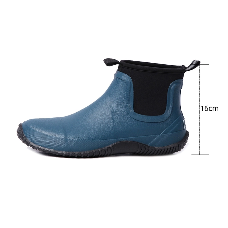 Short rubber neoprene slip-on garden shoes for men