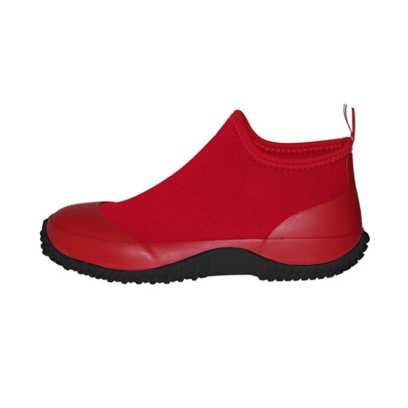 Short rubber neoprene slip-on garden shoes for men