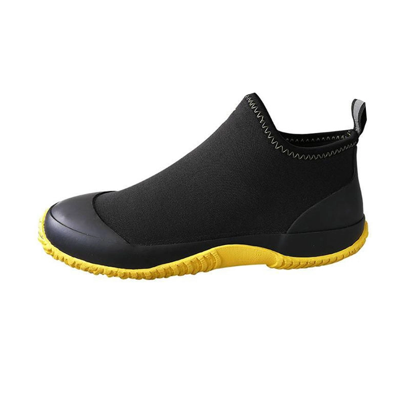 Short rubber neoprene slip-on garden shoes for men