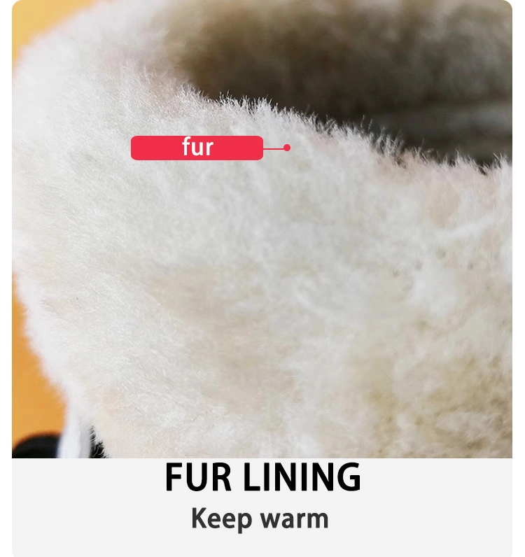 Women's rain boots with fur lining snow Boots