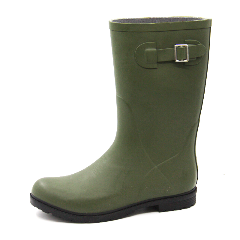 Women mid calf rubber wellington boots