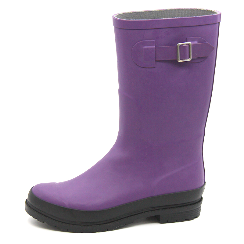 Women mid calf rubber wellington boots