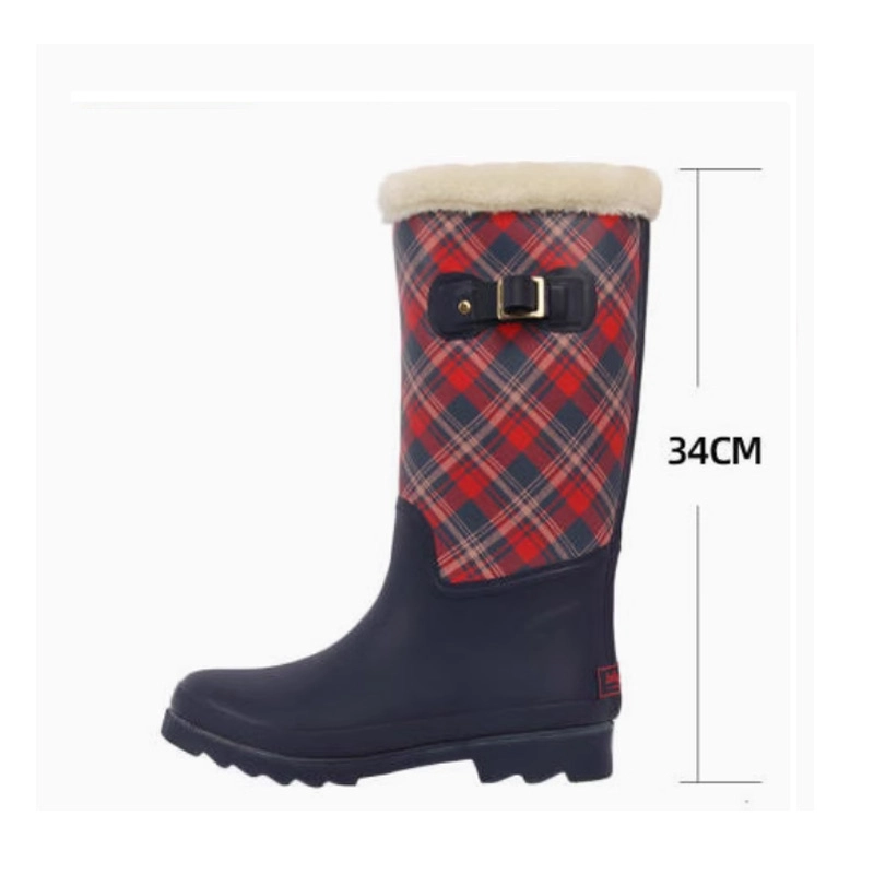 Fur lined winter rubberboots for women