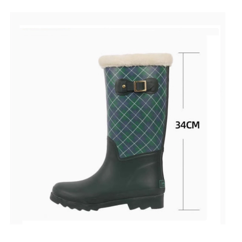Fur lined winter rubberboots for women