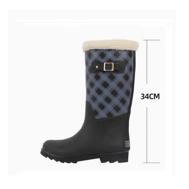 Fur lined winter rubberboots for women