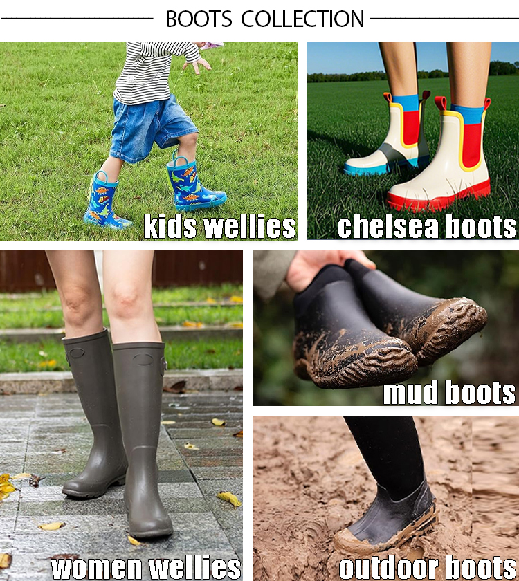3D print kids rubber rain boots with collar