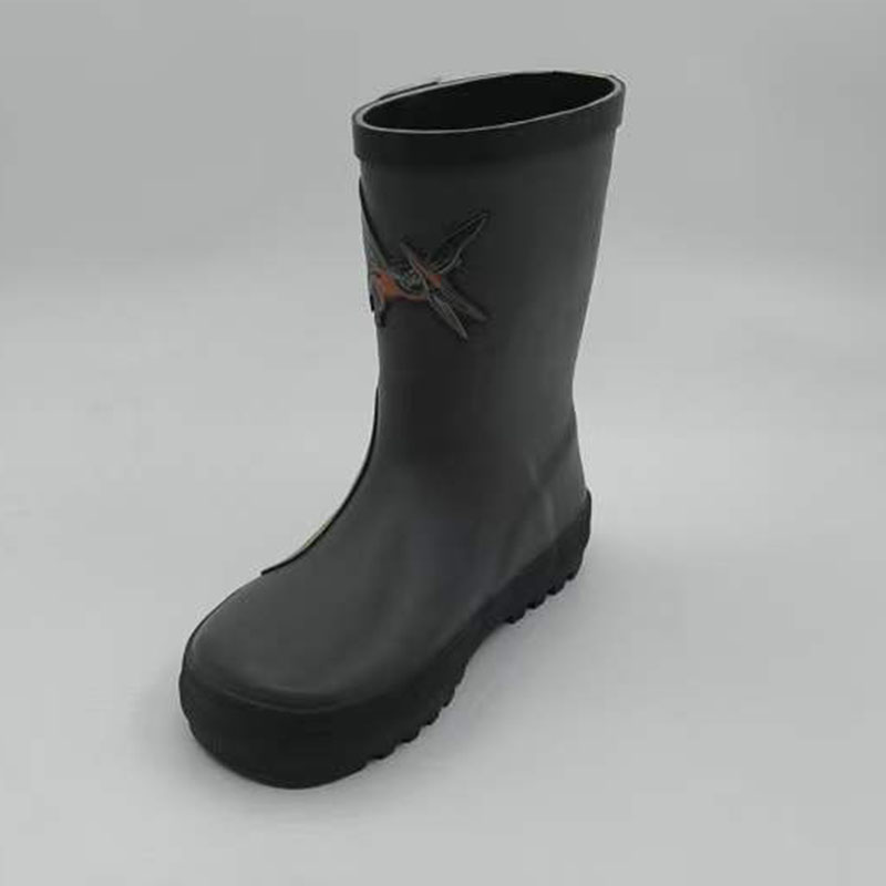 Customized 3D dinosaur patch toddler wellington boots