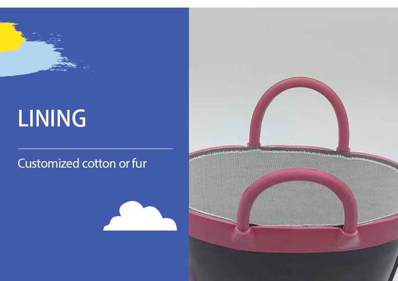 Easy-on handles children 3D printing rubber boots