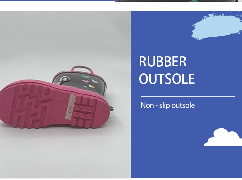 Easy-on handles children 3D printing rubber boots