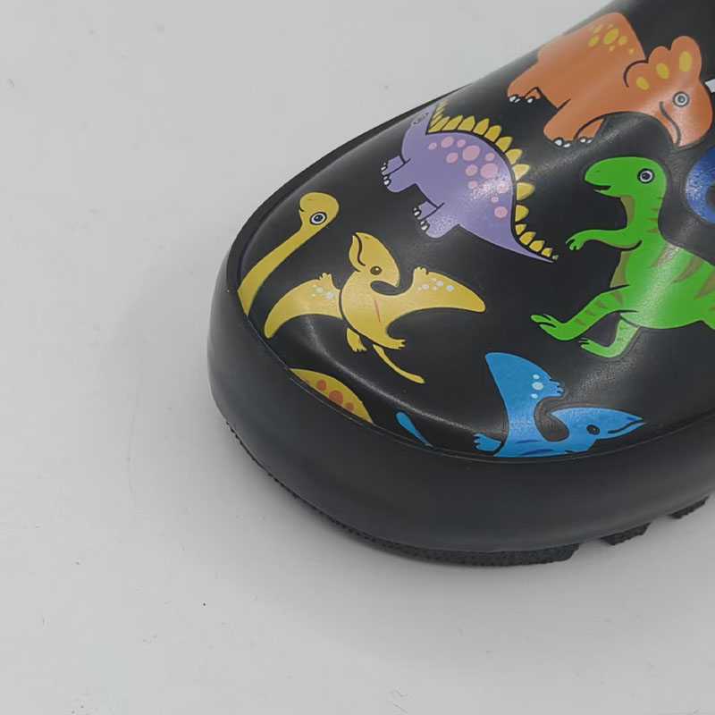 Natural rubber dinosaur printing wellingtong boots children