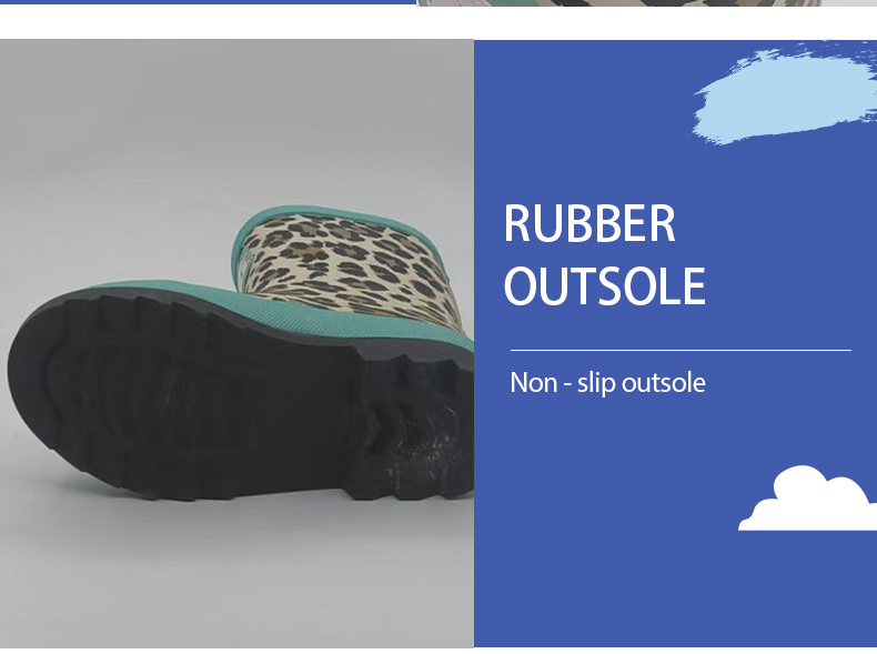 Tailored kids leopard print waterproof rubber boots