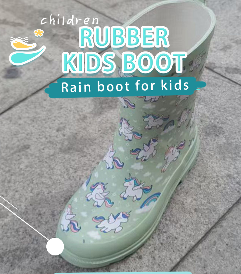 Tailored unicorn print waterproof wellies for children