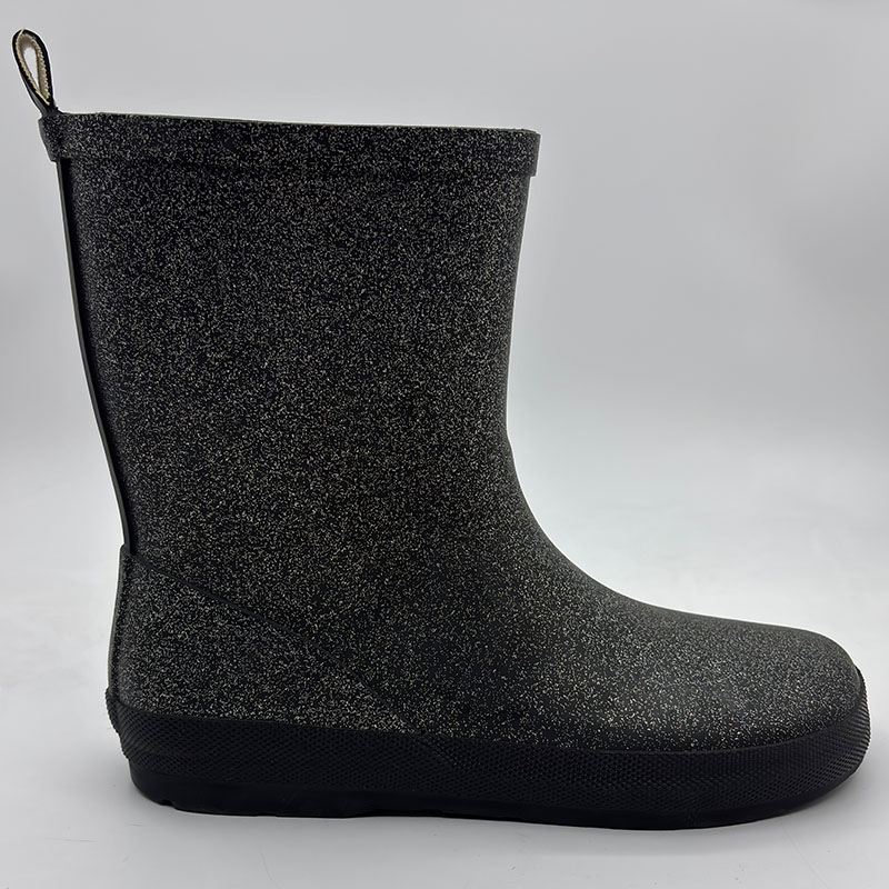 Glitter rubber rainboots for women kids