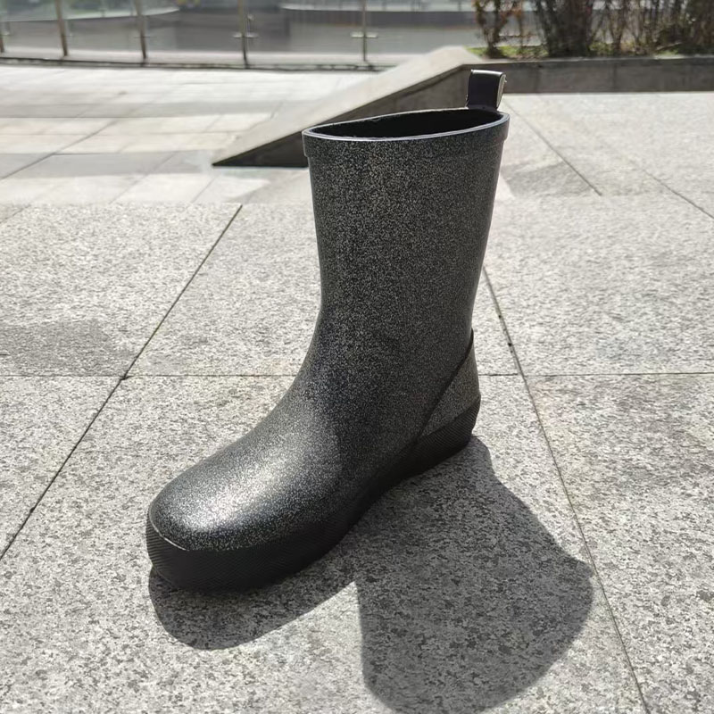 Glitter rubber rainboots for women kids