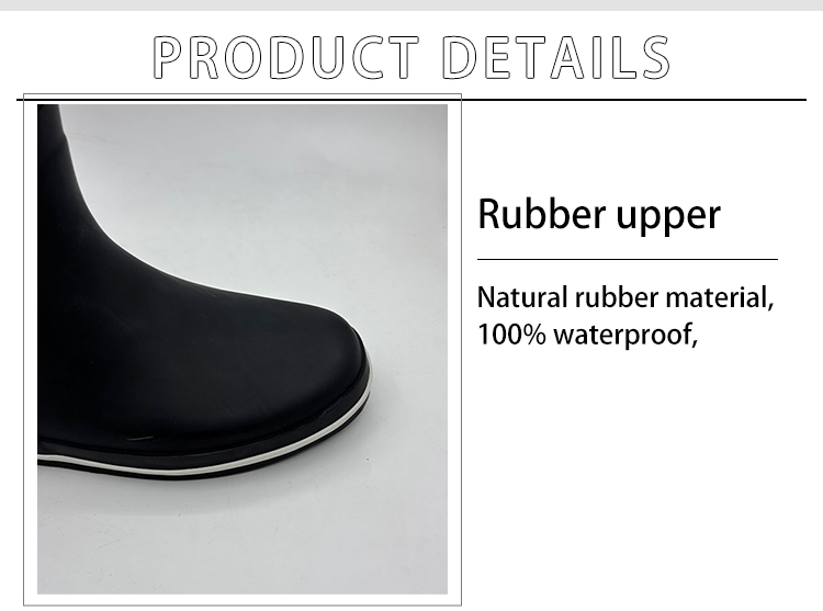 Comfortable deck boots with natural gum rubber outsole