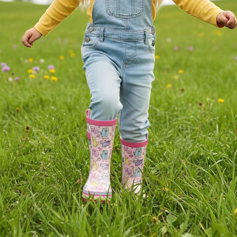 자연고무 아이 동물 인쇄 비 부츠 자연고무 아이 동물 인쇄 비 부츠