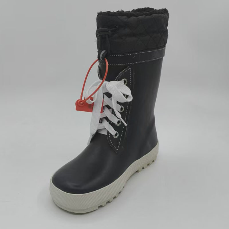 OEM lace up children rubber wellies rain boots
