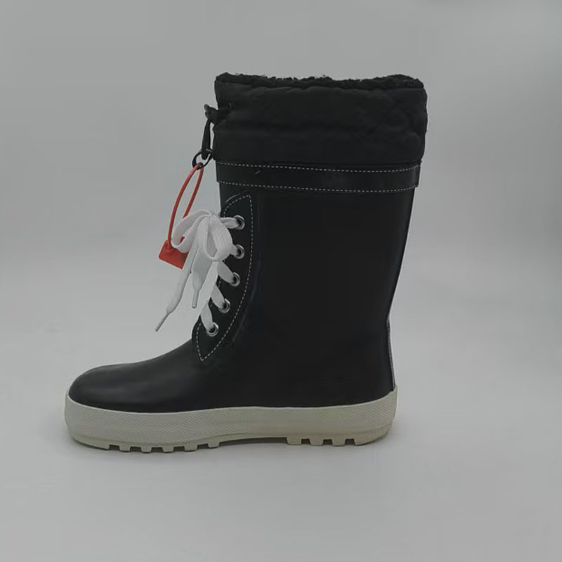 OEM lace up children rubber wellies rain boots