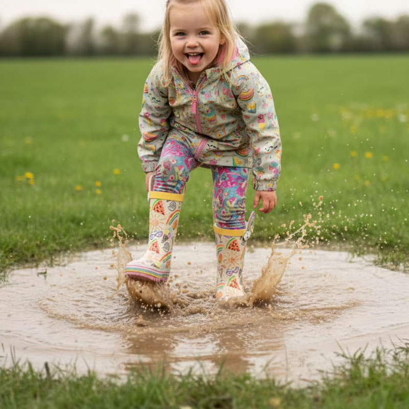 Kleinkind Regenbogen Druck Gummi Regenstiefel Großhandel