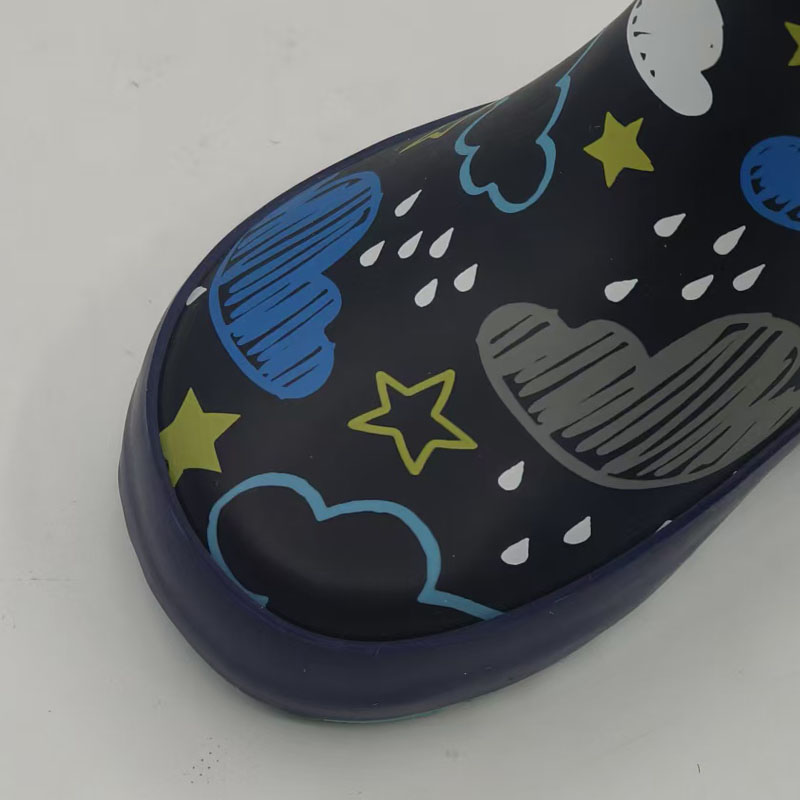 3D print kids rubber rain boots with collar