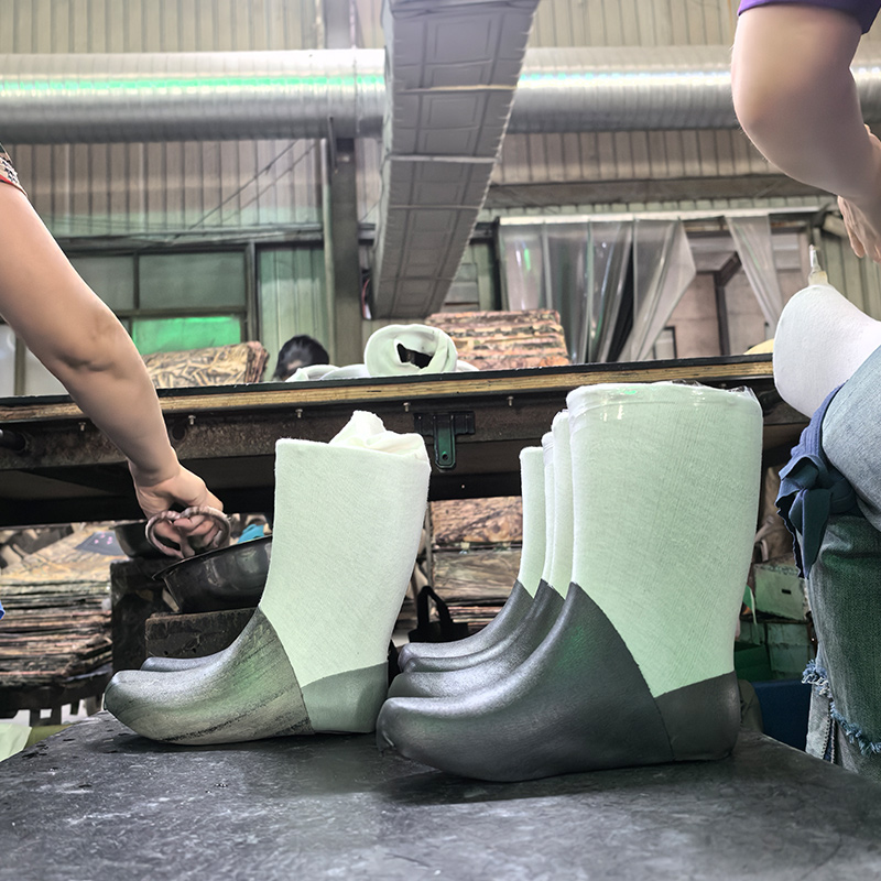 Kids western waterproof rubber rain boots for children