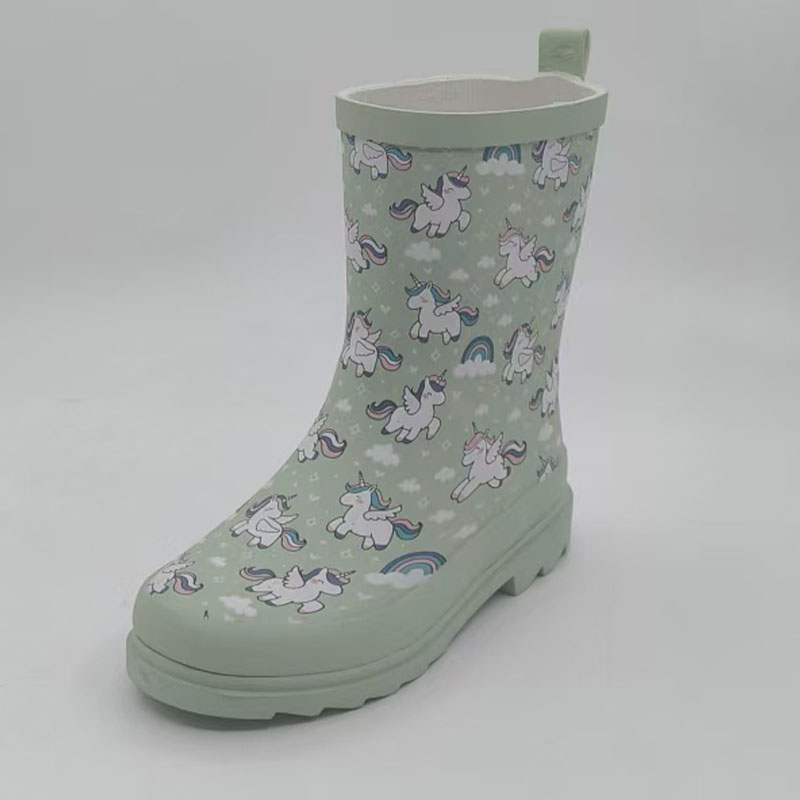 Tailored unicorn print waterproof wellies for children