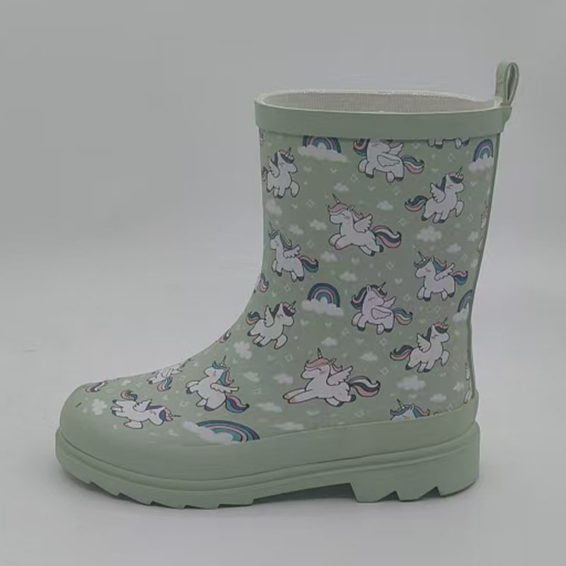 Tailored unicorn print waterproof wellies for children