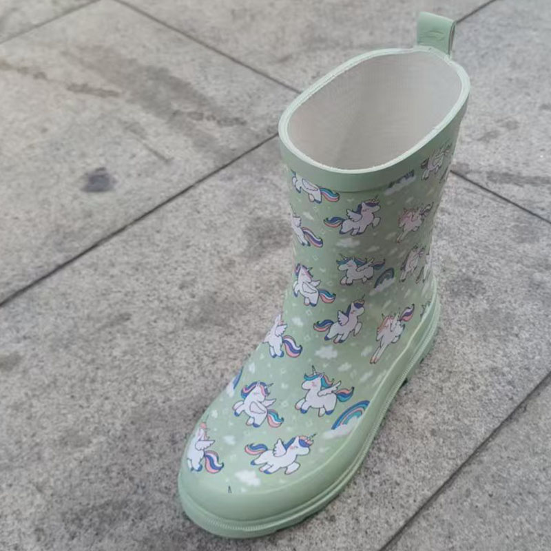 Tailored unicorn print waterproof wellies for children