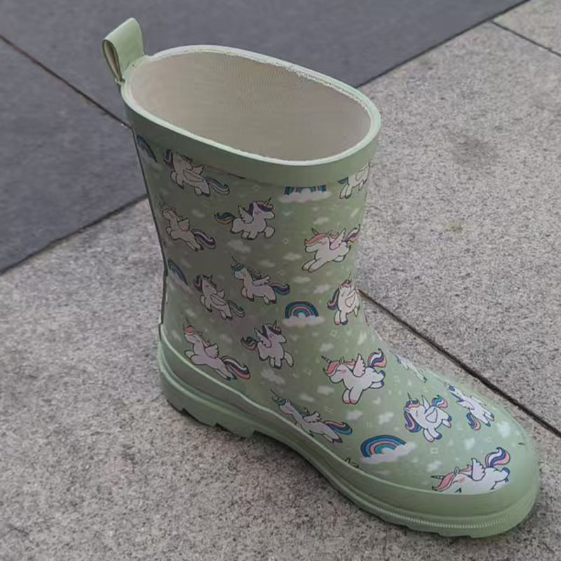 Tailored unicorn print waterproof wellies for children