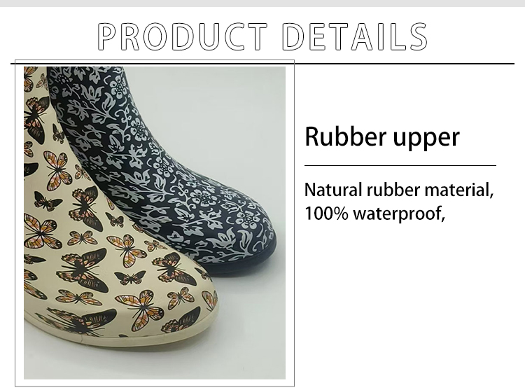 OEM Printed Waterproof Chelsea Rain Booties