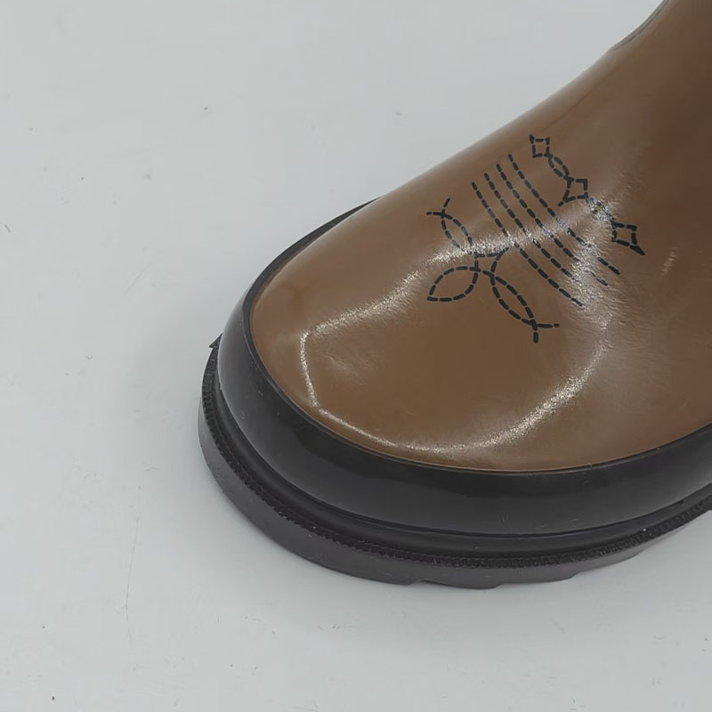 Kids western waterproof rubber rain boots for children