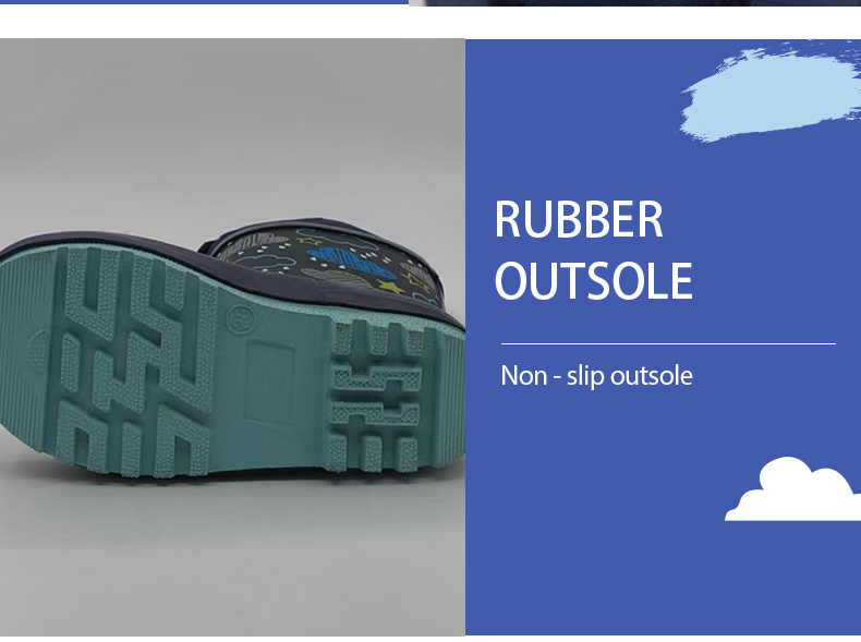 3D print kids rubber rain boots with collar