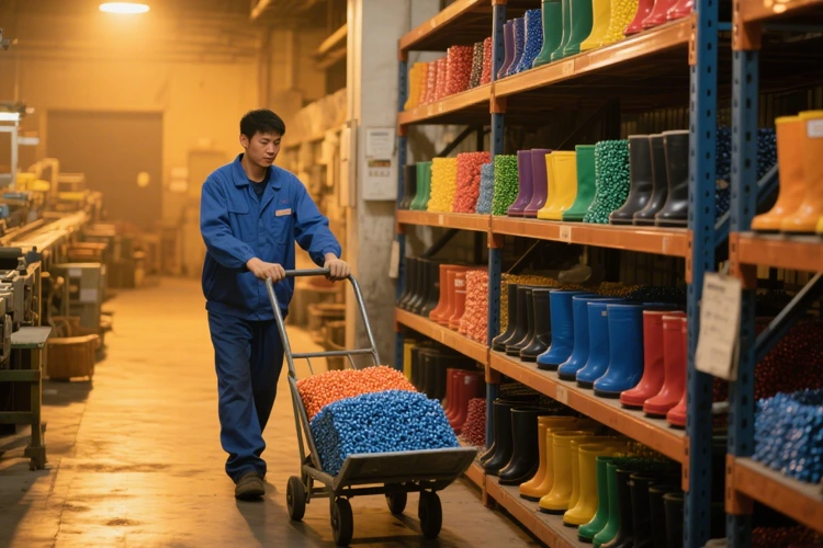 High cut oil acid alkali resistant PVC rain boots