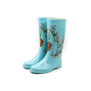 Chinese fad copyright print rubber boots
