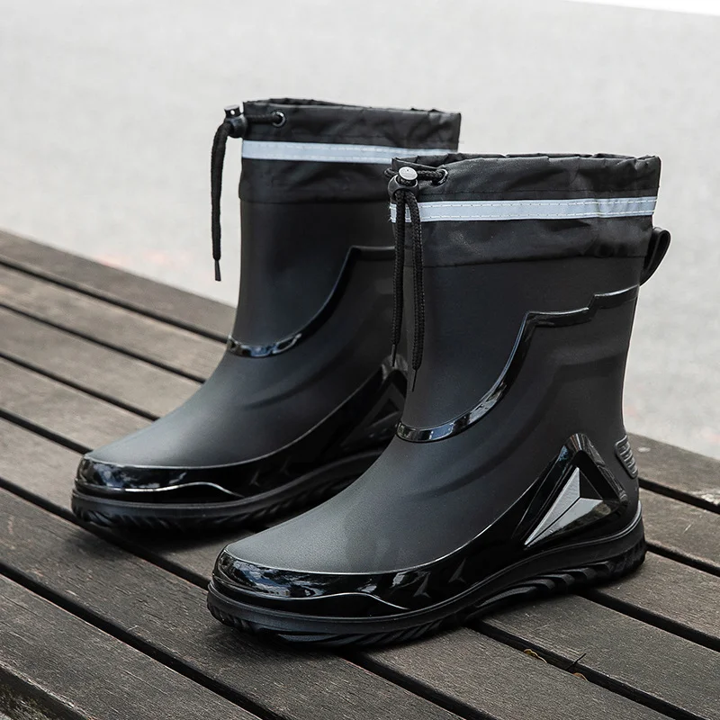 Mens waterproof PVC ankle gumboots