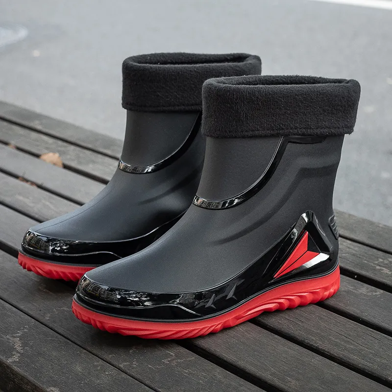 Mens waterproof PVC ankle gumboots