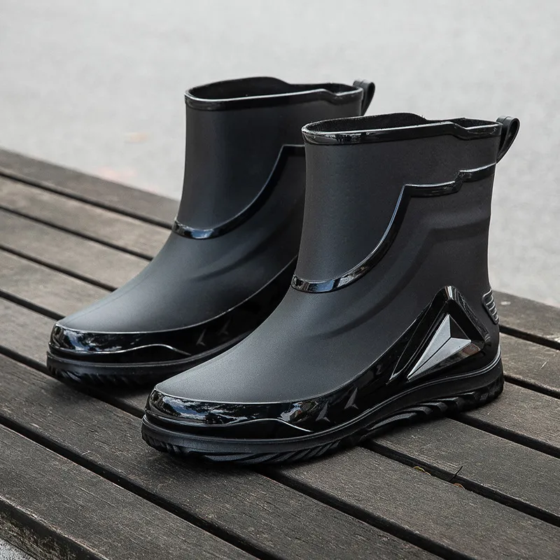 Mens waterproof PVC ankle gumboots