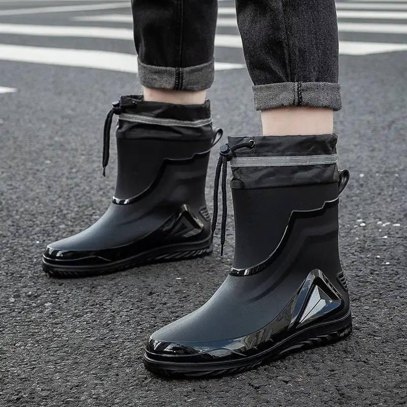 Mens waterproof PVC ankle gumboots