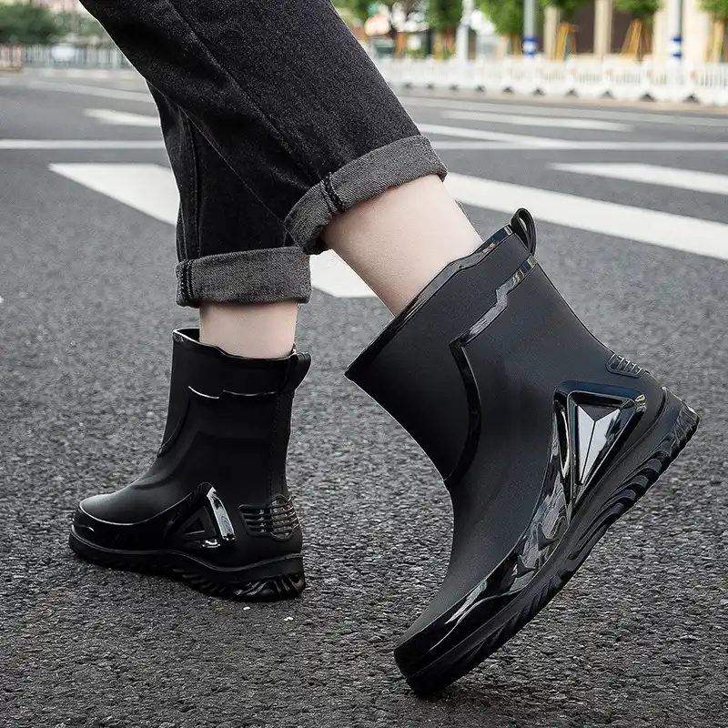Mens waterproof PVC ankle gumboots