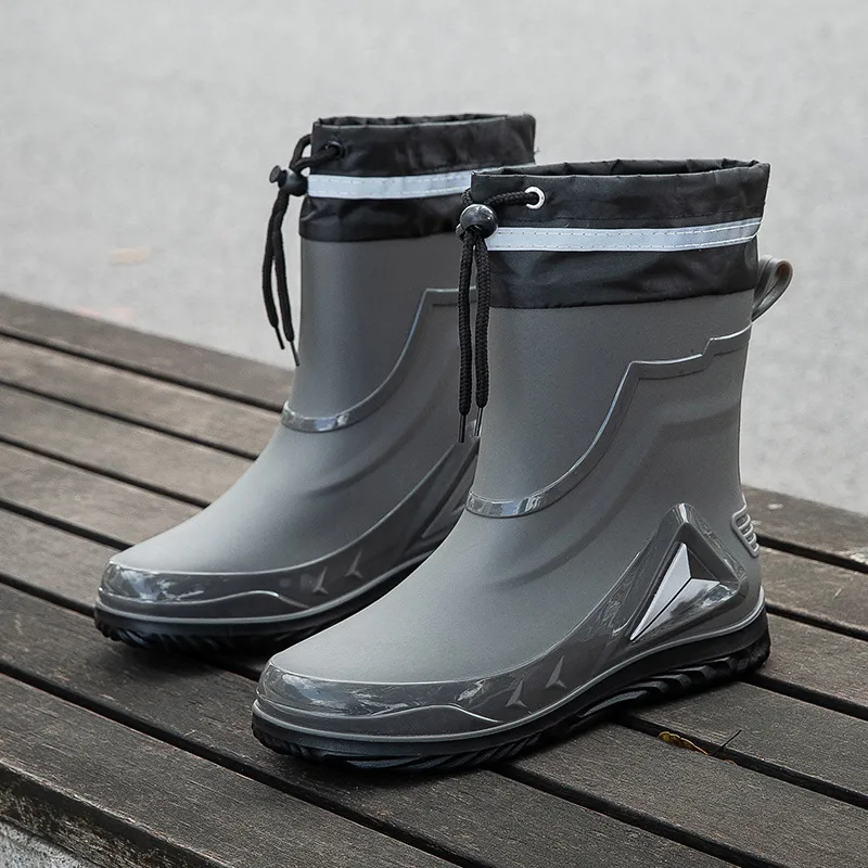 Mens waterproof PVC ankle gumboots