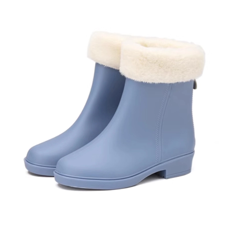 Ladies slip on fashion PVC rain boots