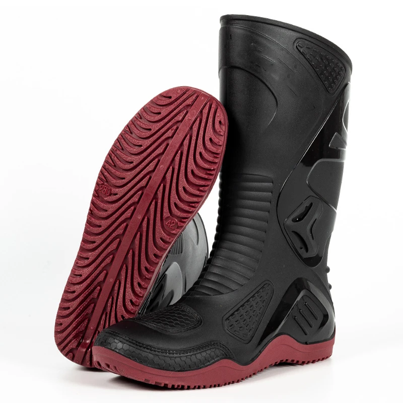 Men waterproof PVC motor riding boots