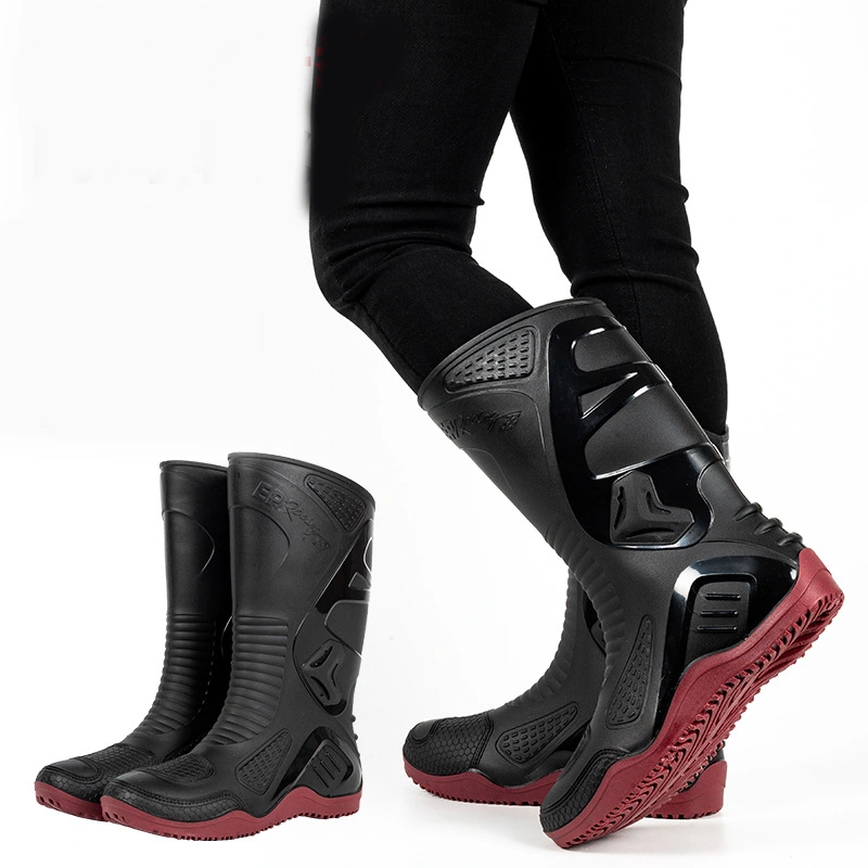 Men waterproof PVC motor riding boots